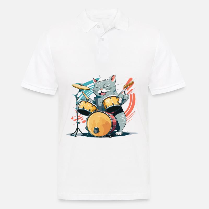 Besiege Katze - Männer Poloshirt - Weiß