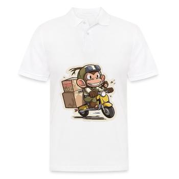 Banana Run - Men's Polo Shirt - white - Front - Kai (181cm)
