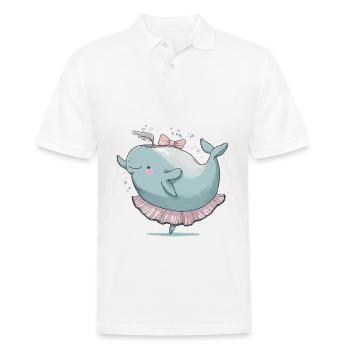 Whale Waltz - Men's Polo Shirt - white - Front - Kai (181cm)