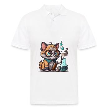 Feline Findings - Men's Polo Shirt - white - Front - Kai (181cm)