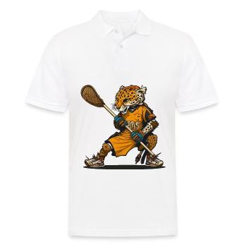 Gepard Lacrosse - Männer Poloshirt - Weiß - Vorne - Kai (181cm)