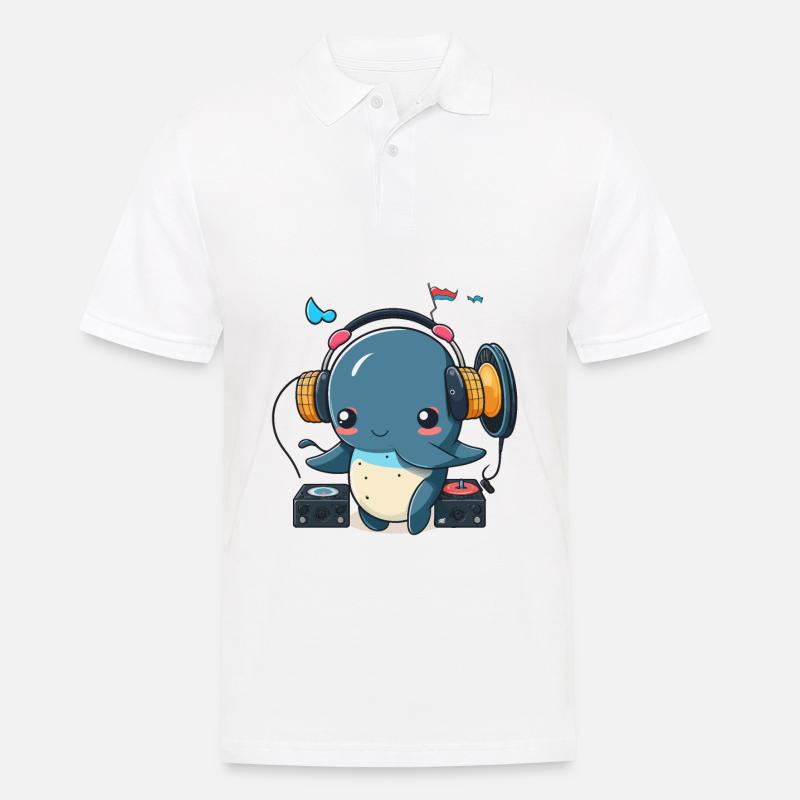Wal-Beats - Männer Poloshirt - Weiß