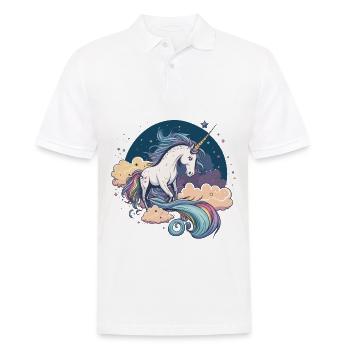 Licorne arc-en-ciel - Polo Homme - blanc - Devant - Kai (181cm)