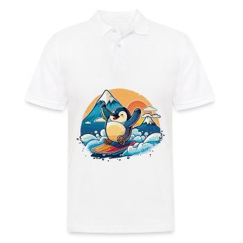 Pingouin heureux - Polo Homme - blanc - Devant - Kai (181cm)