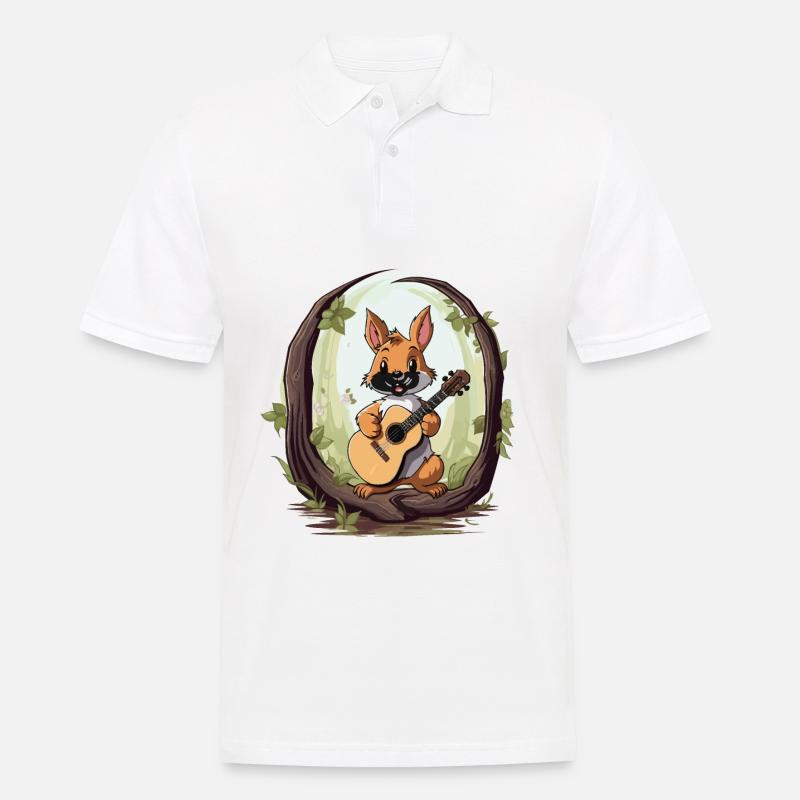 Eichhörnchen-Serenader - Männer Poloshirt - Weiß