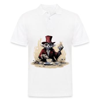 The Caffeine Magician - Men's Polo Shirt - white - Front - Kai (181cm)
