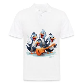 Le chaos de la mélodie aviaire - Polo Homme - blanc - Devant - Kai (181cm)