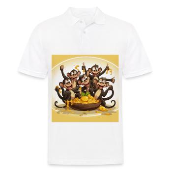 The Circus Monkey Mayhem - Men's Polo Shirt - white - Front - Kai (181cm)