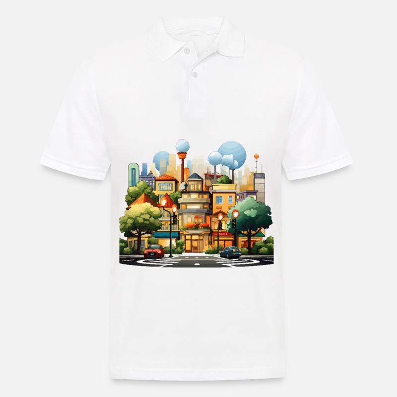 Schnittmenge Harmonie - Männer Poloshirt - Weiß