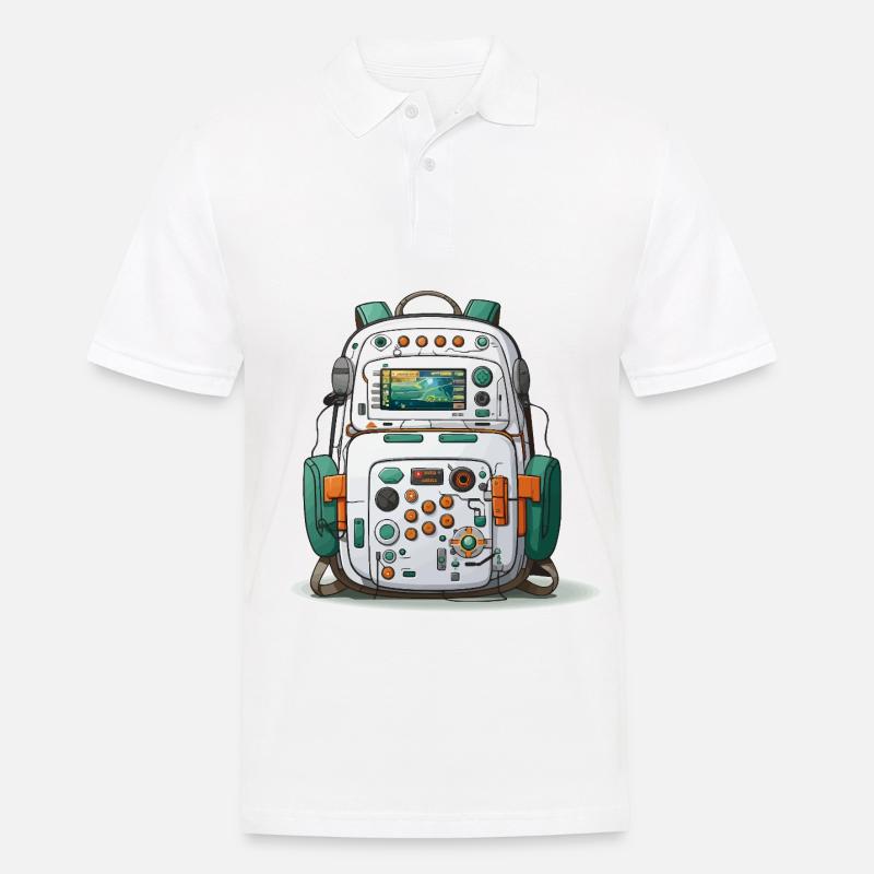Die Geeks Tech Carry - Männer Poloshirt - Weiß