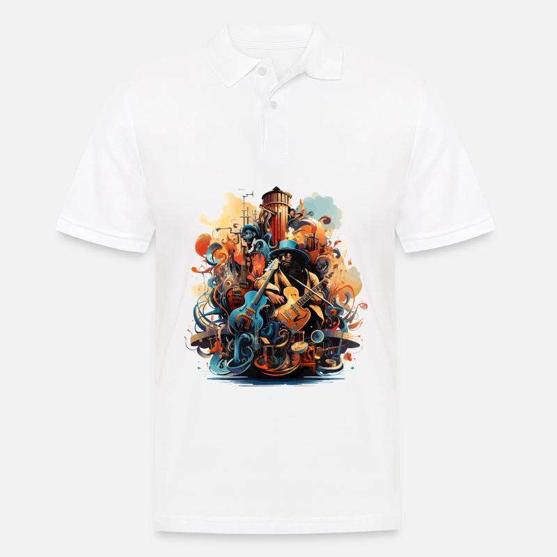 Die Harmonie des Instruments - Männer Poloshirt - Weiß