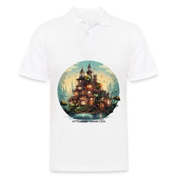 Die urbanen Chroniken - Männer Poloshirt - Weiß - Vorne - Kai (181cm)