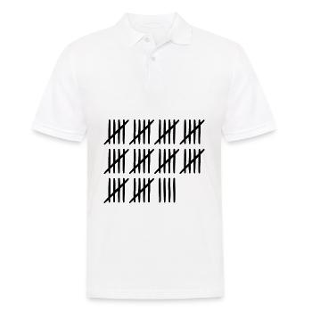 54 birthday tally sheet - 54 years old - Men's Polo Shirt - white - Front - Kai (181cm)