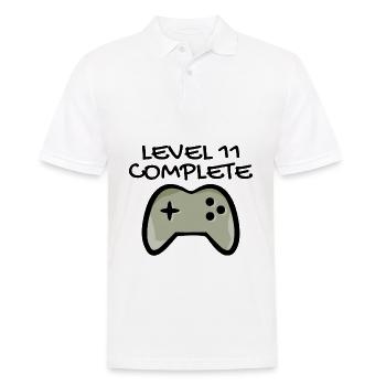 11. Geburtstag - Gamer 11 - 11 Jahre Geschenk - Männer Poloshirt - Weiß - Vorne - Kai (181cm)