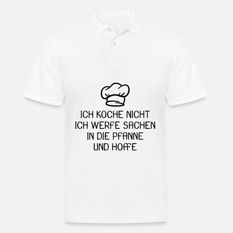 Koch Kochen Spruch lustig - Männer Poloshirt - Weiß