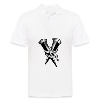 Double clou old school - Polo Homme - blanc - Devant - Kai (181cm)