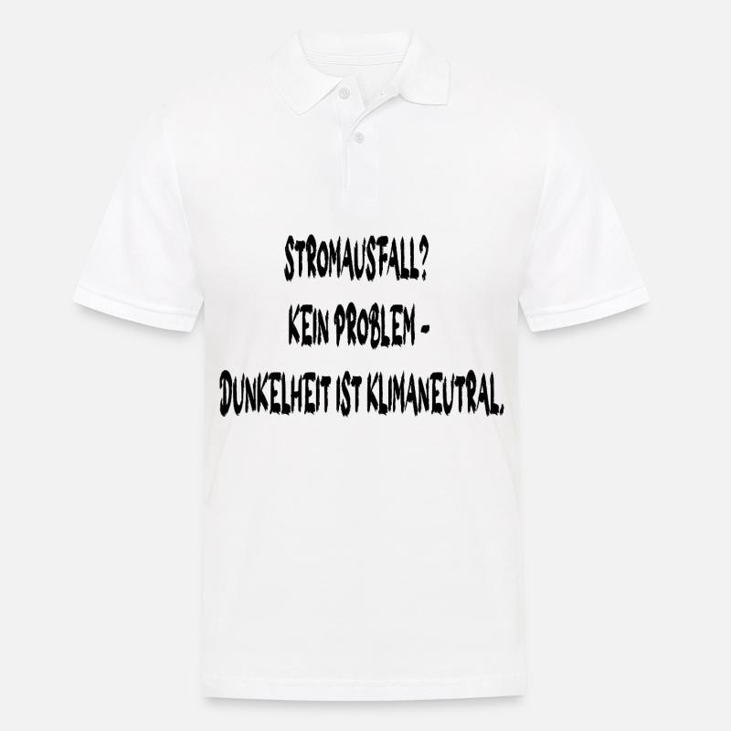 Stromausfall - Männer Poloshirt - Weiß