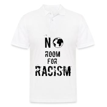 Pas de place pour le racisme Anti racisme black power - Polo Homme - blanc - Devant - Kai (181cm)