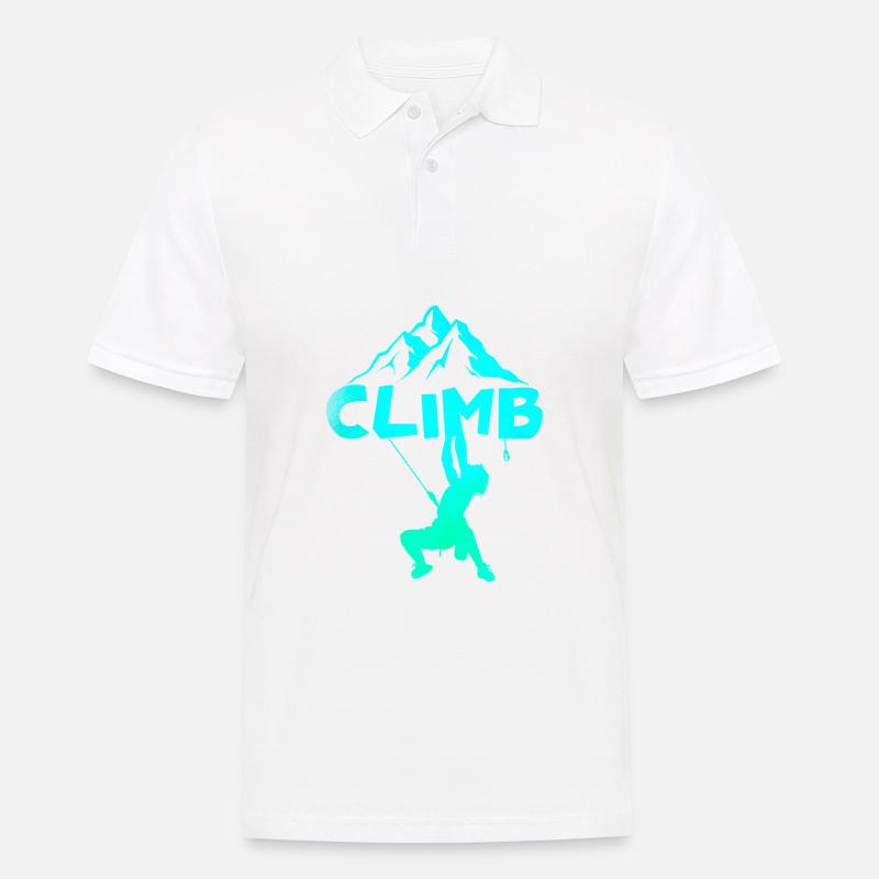 Klettern - Klettern / Kletterer - Männer Poloshirt - Weiß