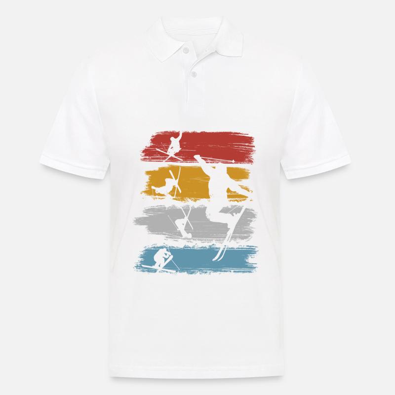 Freestyle-Skiing - Männer Poloshirt - Weiß