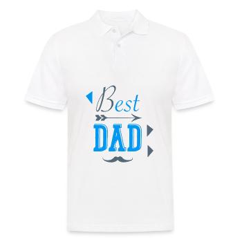 BEST DAD Vatertagsgeschenk - Männer Poloshirt - Weiß - Vorne - Kai (181cm)