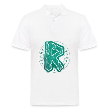 Rune vikings Raidho futhark - Polo Homme - blanc - Devant - Kai (181cm)