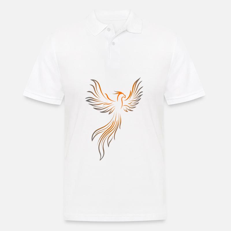 Feuervogel Phoenix - Männer Poloshirt - Weiß