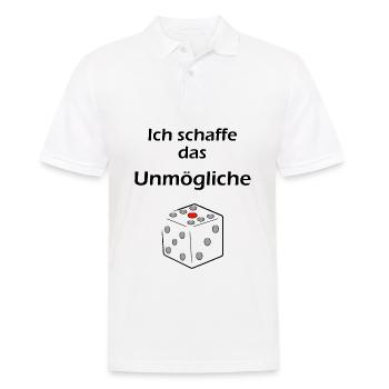 Ich schaffe das Unmögliche - Männer Poloshirt - Weiß - Vorne - Kai (181cm)