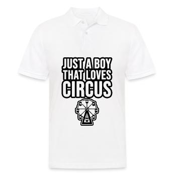 A boy who loves the circus - Men's Polo Shirt - white - Front - Kai (181cm)