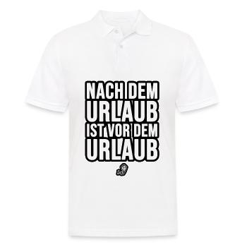 Nach dem Urlaub ist vor dem Urlaub - Männer Poloshirt - Weiß - Vorne - Kai (181cm)