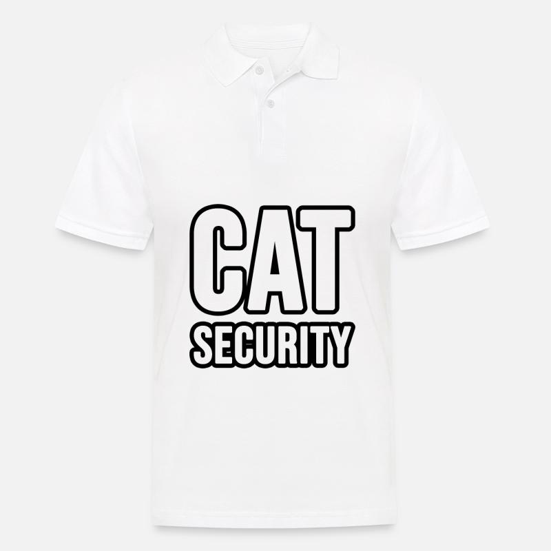 Hunde oder Katzen Security - Männer Poloshirt - Weiß