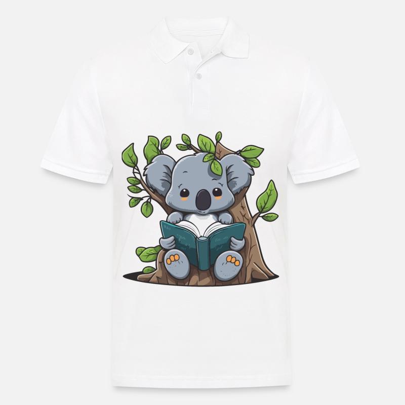 Tree-bound Reader - Men's Polo Shirt - white