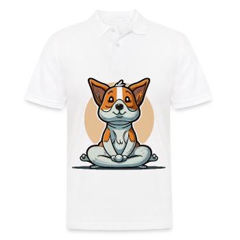Poses de chiot - Polo Homme - blanc - Devant - Kai (181cm)