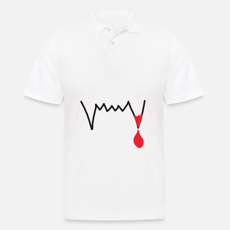 Vampire teeth Vampire bite Vampire - Men's Polo Shirt - white