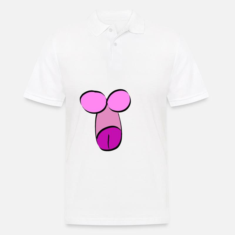Gros pénis queue queue bite - Polo Homme - blanc