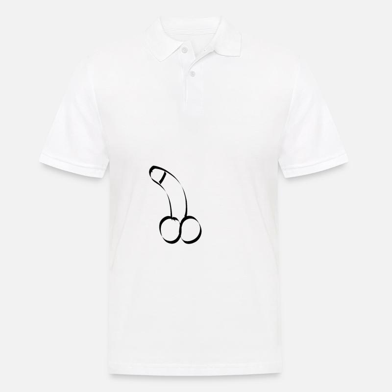 Pénis bite support gode - Polo Homme - blanc