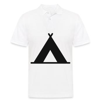 Camping Tent Gift Camping Nature Camping Holiday - Men's Polo Shirt - white - Front - Kai (181cm)