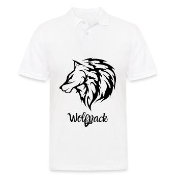 Wolf - Männer Poloshirt - Weiß - Vorne - Kai (181cm)