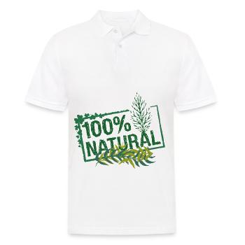 100 % naturel, pour notre environnement ! - Polo Homme - blanc - Devant - Kai (181cm)