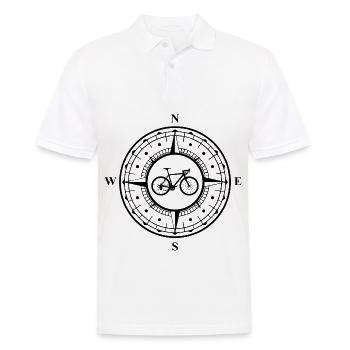 Vélo dans la boussole - - Polo Homme - blanc - Devant - Kai (181cm)