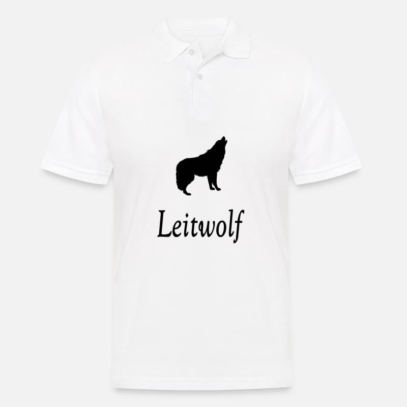 Leitwolf - Männer Poloshirt - Weiß