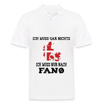 Ich muss nur nach Fanö Dänemark Skandinavien - Männer Poloshirt - Weiß - Vorne - Kai (181cm)
