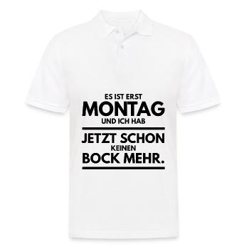 Kein Bock auf Montag Spruch Tshirt Lustig - Männer Poloshirt - Weiß - Vorne - Kai (181cm)