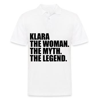 Woman Mythos Legende Name Klara - Männer Poloshirt - Weiß - Vorne - Kai (181cm)