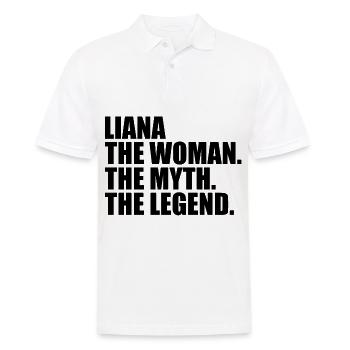 Woman Myth Legend Name Liana - Men's Polo Shirt - white - Front - Kai (181cm)