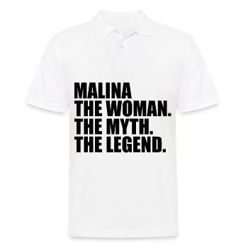 Woman Mythos Legende Name Malina - Männer Poloshirt - Weiß - Vorne - Kai (181cm)