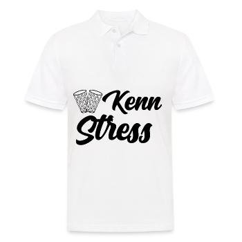 Keinen Stress - Kenn Stess Geschenk Pfalz Pfälzer - Männer Poloshirt - Weiß - Vorne - Kai (181cm)