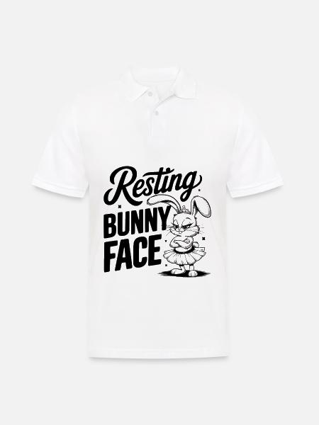Resting Bunny Face - Men's Polo Shirt - white
