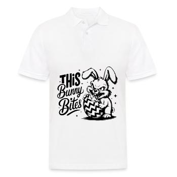 This Bunny Bites - Männer Poloshirt - Weiß - Vorne - Kai (181cm)