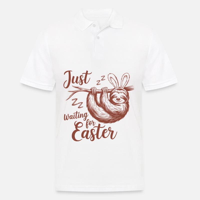 Just Waiting For Easter - Men's Polo Shirt - white